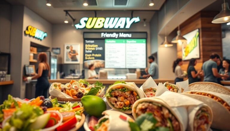 Subway Friendly menu