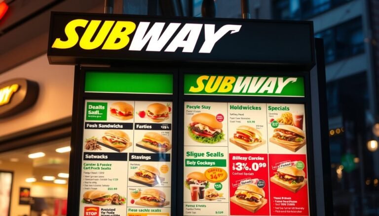 Subway deals menu