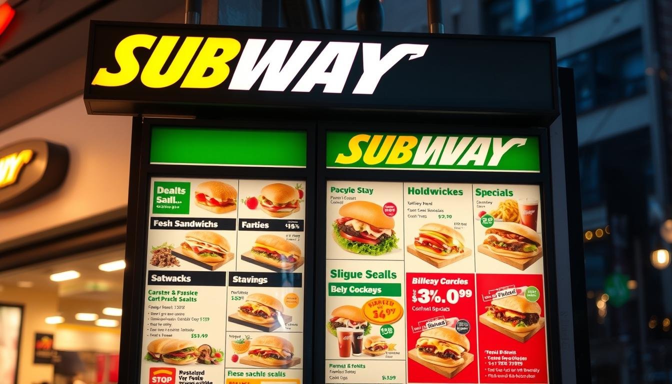 Subway deals menu
