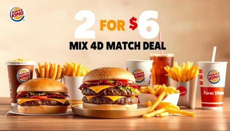 burger king 2 for 6 mix and match