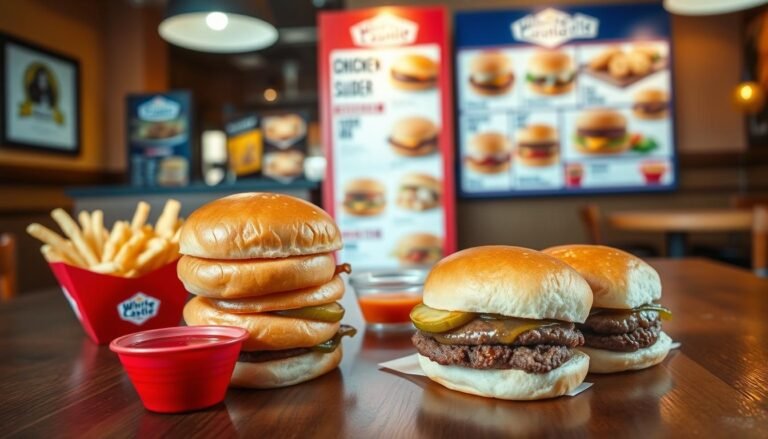 white castle hamburger menu